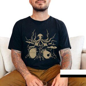Octopus Drummer Shirt, Octopus Playing Drums T Shirt